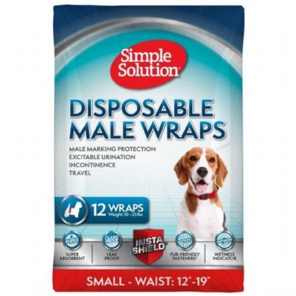 Simple Solution disposable male dog wrap small